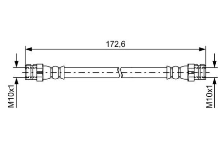 Шланг гальм. задн. VW UP -20 BOSCH 1987481737