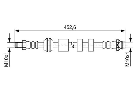Шланг гальмівний BOSCH 1987481741