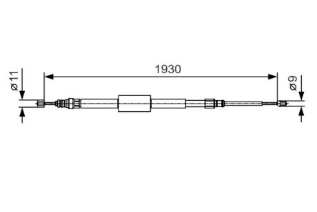 Трос ручного гальма BOSCH 1987482011 (фото 1)