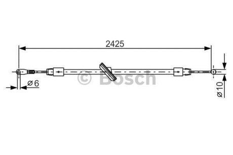 Шланг гальм. центр. VW Crafter 30-35 -12 BOSCH 1987482031