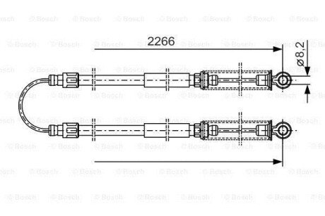 Шланг гальм. передн. SEAT IBIZA -93 BOSCH 1987482047