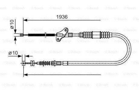 OPEL трос ручного гальма Frontera 92- BOSCH 1987482110