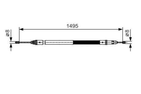 FIAT трос ручного гальма Scudo,Expert 07- BOSCH 1987482118