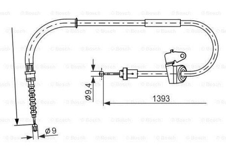 Трос гальм. лів. MINI -12 BOSCH 1987482227