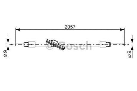 DB трос ручного гальма передн. W204 BOSCH 1987482331