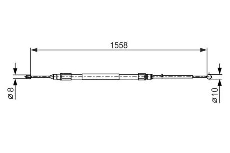 Трос ручного гальма BOSCH 1987482368