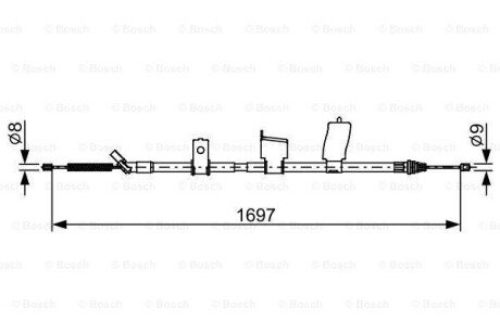 Трос гальма стоянки BOSCH 1987482627 (фото 1)