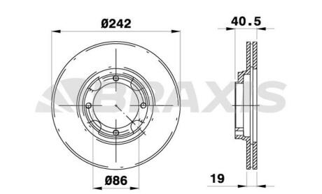 Гальмівні колодки комплект BRAXIS AE0238