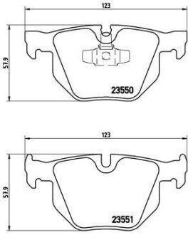 Комплект гальмівних колодок з 4 шт. дисків BREMBO P06039 (фото 1)