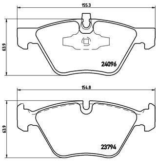 Колодки гальмівні дискові (комплект 4 шт) BREMBO P06040