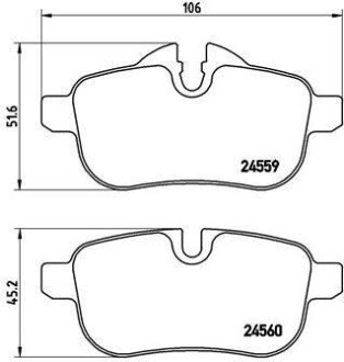 Гальмівні колодки BREMBO P06062