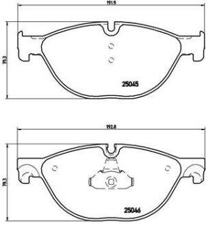 Комплект гальмівних колодок з 4 шт. дисків BREMBO P06076 (фото 1)