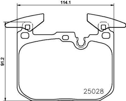 Комплект гальмівних колодок з 4 шт. дисків BREMBO P06096X