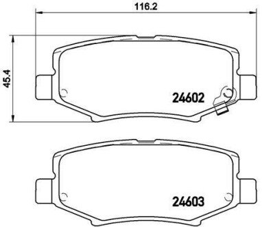 Комплект гальмівних колодок з 4 шт. дисків BREMBO P18024 (фото 1)