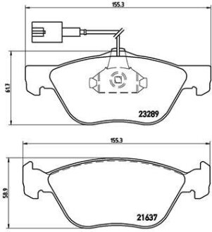 Колодки гальмівні дискові BREMBO P23077