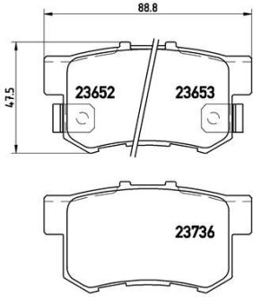 Комплект гальмівних колодок з 4 шт. дисків BREMBO P28039 (фото 1)