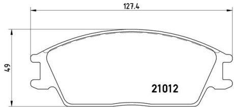 Комплект гальмівних колодок з 4 шт. дисків BREMBO P30001 (фото 1)