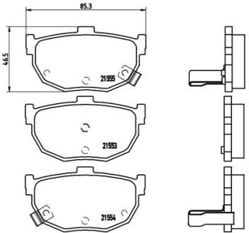 Комплект гальмівних колодок з 4 шт. дисків BREMBO P30003 (фото 1)