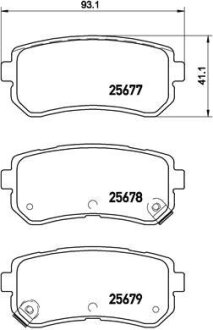 Комплект гальмівних колодок з 4 шт. дисків BREMBO P30068