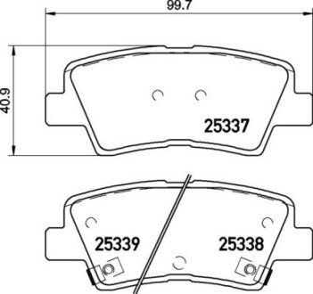 Комплект гальмівних колодок з 4 шт. дисків BREMBO P30094