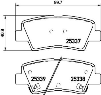 Комплект гальмівних колодок з 4 шт. дисків BREMBO P30101