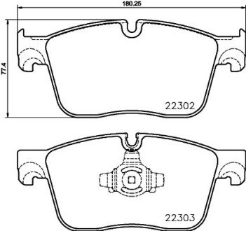 Комплект гальмівних колодок з 4 шт. дисків BREMBO P36031 (фото 1)