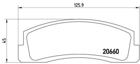 Колодки гальмівні дискові (комплект 4 шт) BREMBO P41002