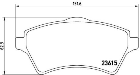 Комплект гальмівних колодок з 4 шт. дисків BREMBO P44011