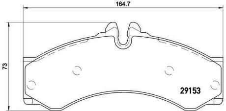 Комплект гальмівних колодок з 4 шт. дисків BREMBO P50028