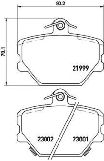 Комплект гальмівних колодок з 4 шт. дисків BREMBO P50038 (фото 1)