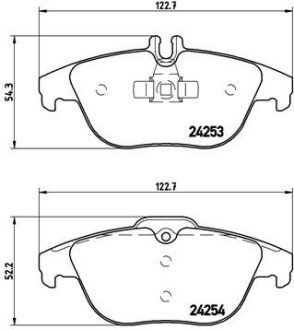 Комплект гальмівних колодок з 4 шт. дисків BREMBO P50068 (фото 1)