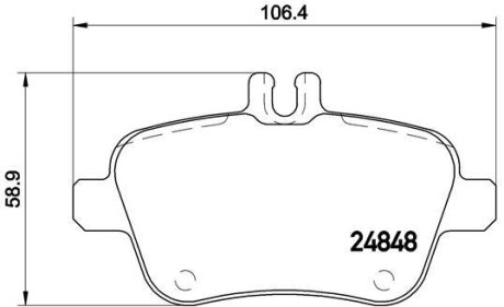 Комплект гальмівних колодок з 4 шт. дисків BREMBO P50091