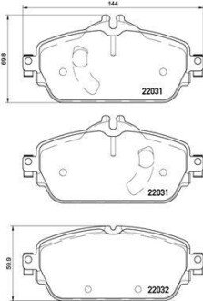 Комплект гальмівних колодок з 4 шт. дисків BREMBO P50119 (фото 1)