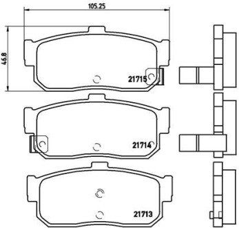 Комплект гальмівних колодок з 4 шт. дисків BREMBO P56029 (фото 1)