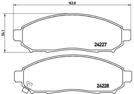 Комплект гальмівних колодок з 4 шт. дисків BREMBO P56059