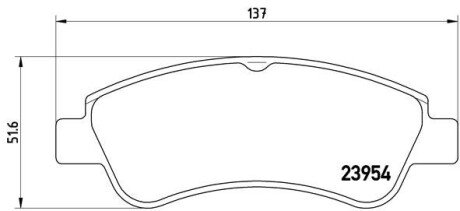 Комплект гальмівних колодок з 4 шт. дисків BREMBO P61066 (фото 1)