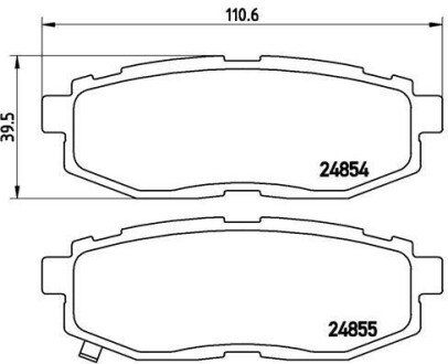 Комплект гальмівних колодок з 4 шт. дисків BREMBO P78018