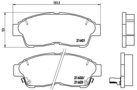 Комплект гальмівних колодок з 4 шт. дисків BREMBO P83034