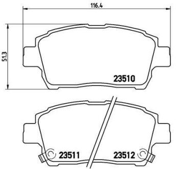 Комплект гальмівних колодок з 4 шт. дисків BREMBO P83051