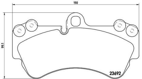 Гальмівні колодки BREMBO P85069