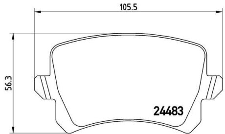 Комплект гальмівних колодок з 4 шт. дисків BREMBO P85109X