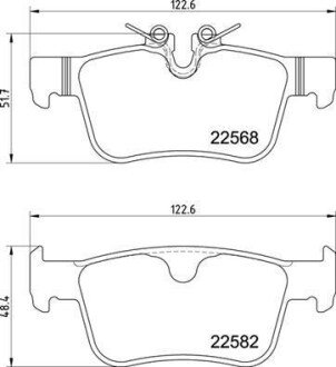 Колодки гальмівні дискові (комплект 4 шт) BREMBO P86030