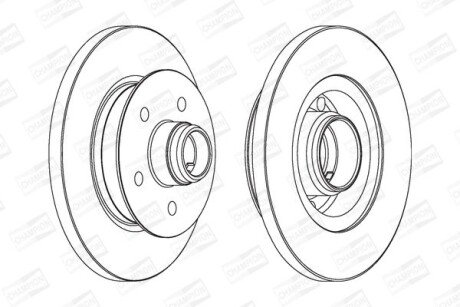 VW диск гальмівний передн.T3 86- CHAMPION 561437CH-1