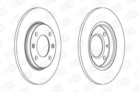 PEUGEOT диск гальмівний задній 206,306Citroen ZX,Xsara CHAMPION 561555CH