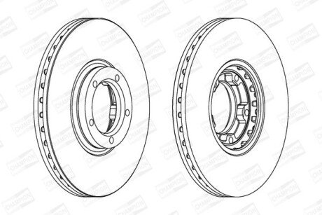 FORD диск гальмівний передній Transit 94- CHAMPION 561625CH
