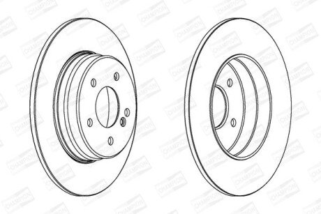 DB диск гальмівний задн.W203/210 96- CHAMPION 562014CH
