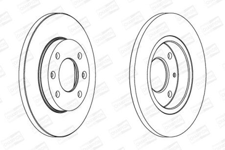 CITROEN диск гальмівний передній Xsara 97-,Peugeot 206 98- CHAMPION 562055CH