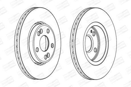 RENAULT диск гальмівний передній Espace III,Laguna I,Safrane I,II 95- CHAMPION 562104CH