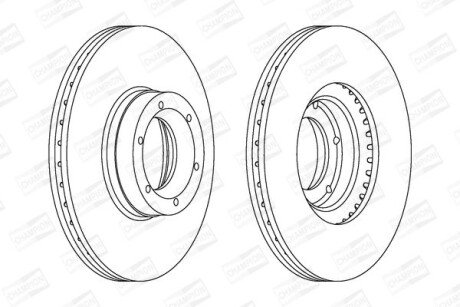 RENAULT диск гальмівний передній Master II 2.5/2.8TD 98- CHAMPION 562105CH
