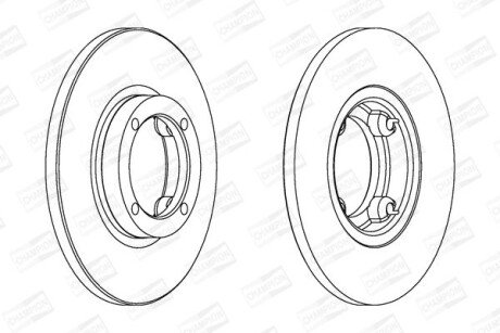 DAEWOO диск гальмівний передн. Matiz 0.8/1.0 CHAMPION 562138CH